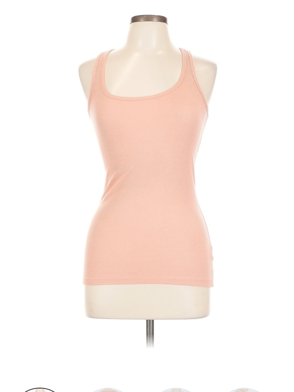 No Boundaries Women's Ribbed Tank Top - Peach Blush